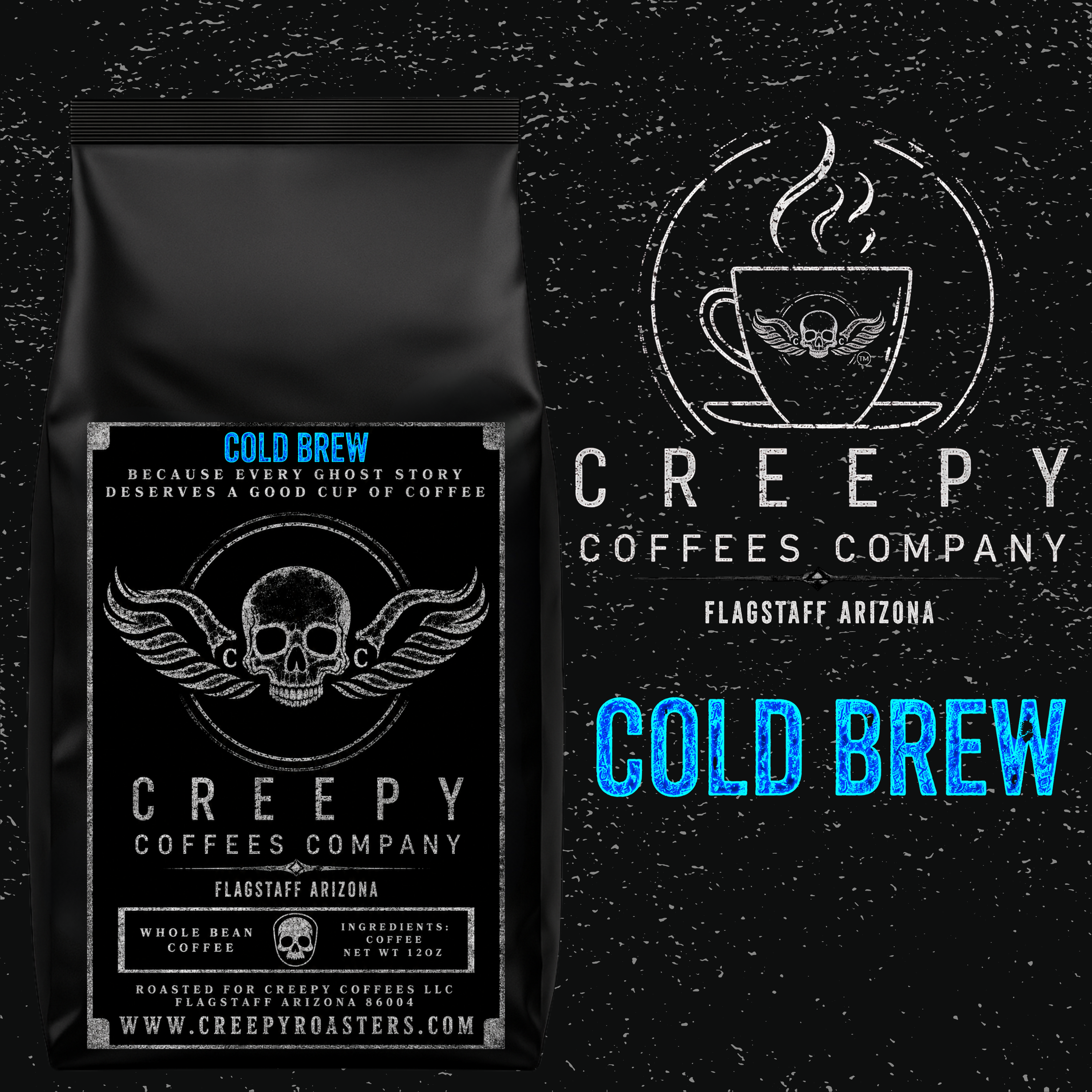 CREEPY COFFEES DAWNS DEADLY COLD BREW (Whole Bean)12oz