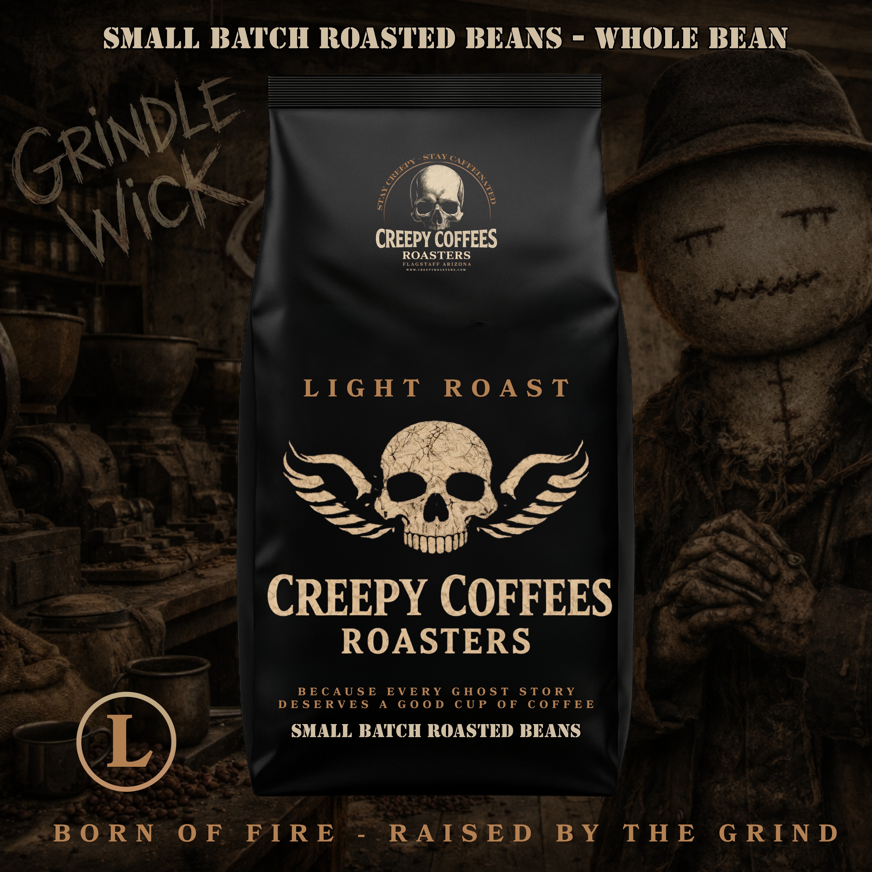 CREEPY COFFEES LIGHT ROAST  (Whole Bean)12oz.  FREE SHIPPING